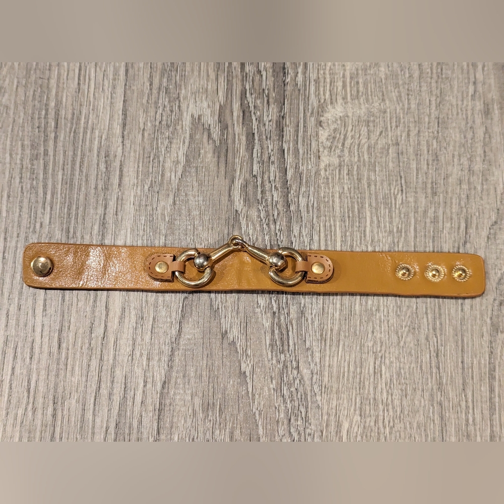 Brown faux leather style bracelet